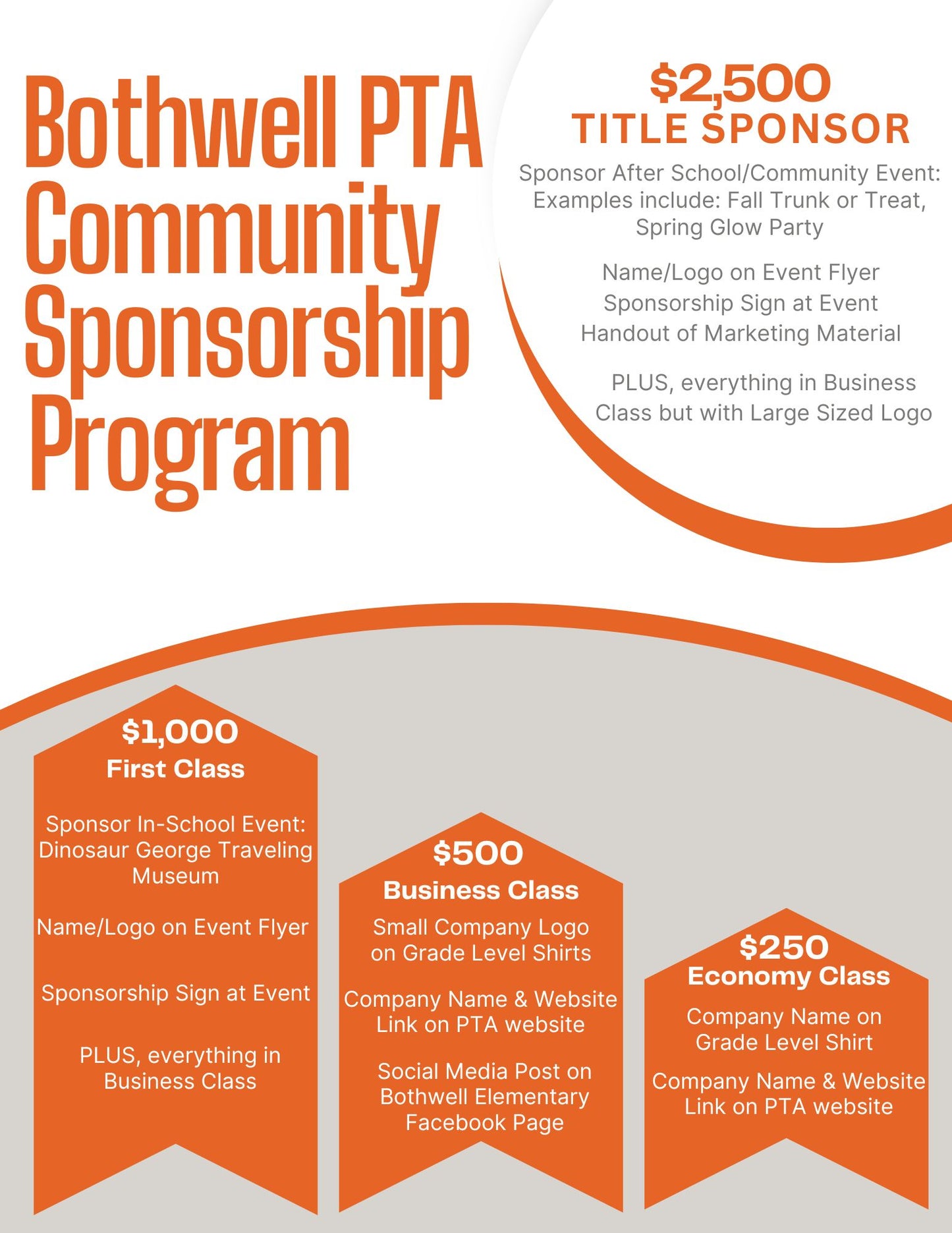 PTA Community Sponsorship